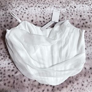 Eloquii Bridal White Draped Top